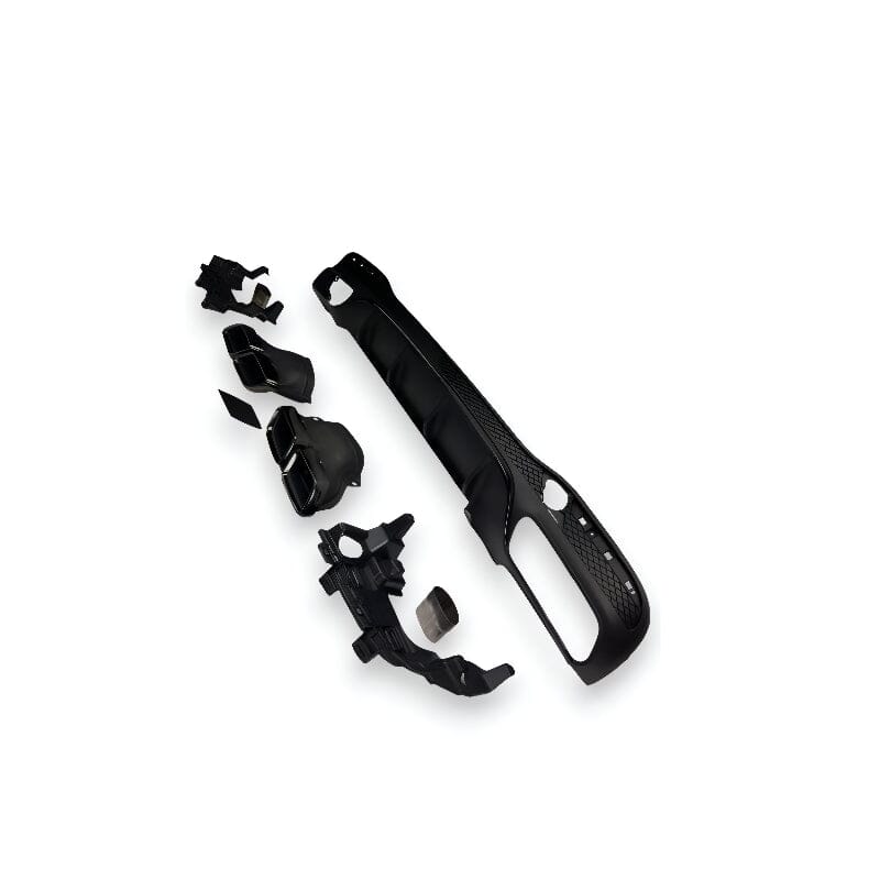 Mercedes GLE-Klasse W166 Diffusor mit Auspuffblenden 2x2 (schwarz) RS 