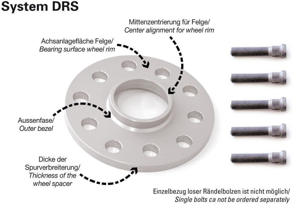 H&R System DRS Spurverbreiterung mit längeren Rändelbolzen